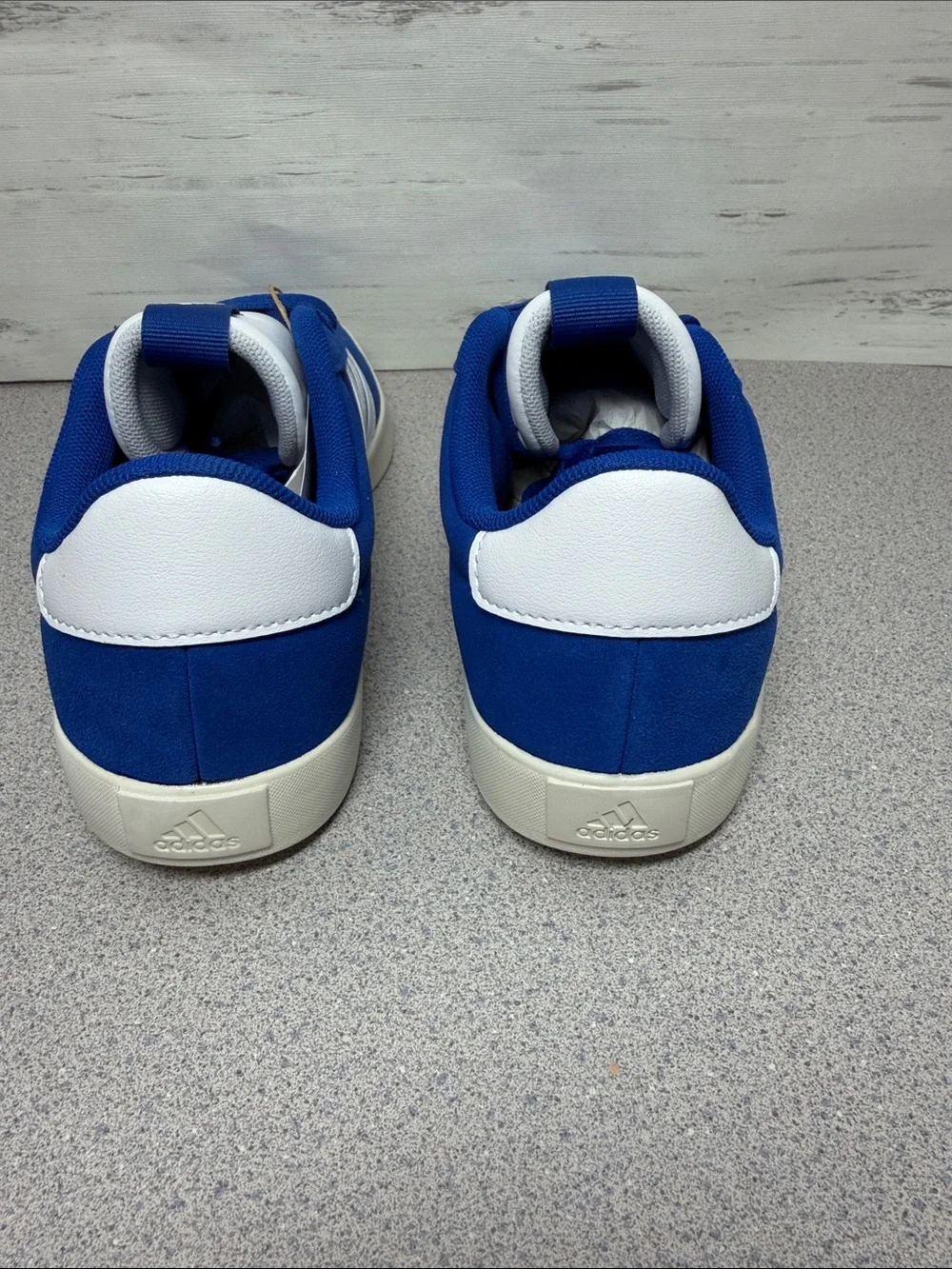 adidas Blue Low-Top Sneakers with White Stripes